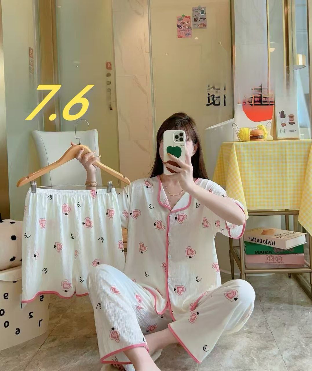 ست سه تیکه نخ کتان زنانه کد 418670