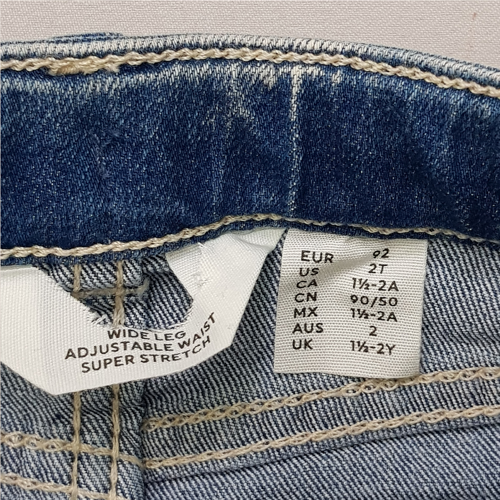 شلوار جینز دخترانه 29605 سایز 1.5 تا 10 سال مارک H&M