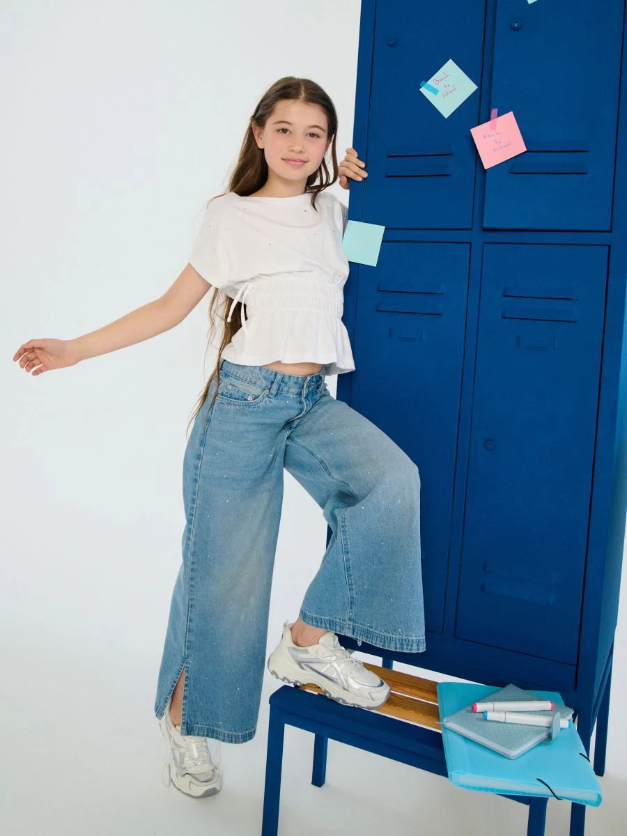 شلوار جینز دخترانه 29607 سایز 10 تا 14 سال مارک SINSAY