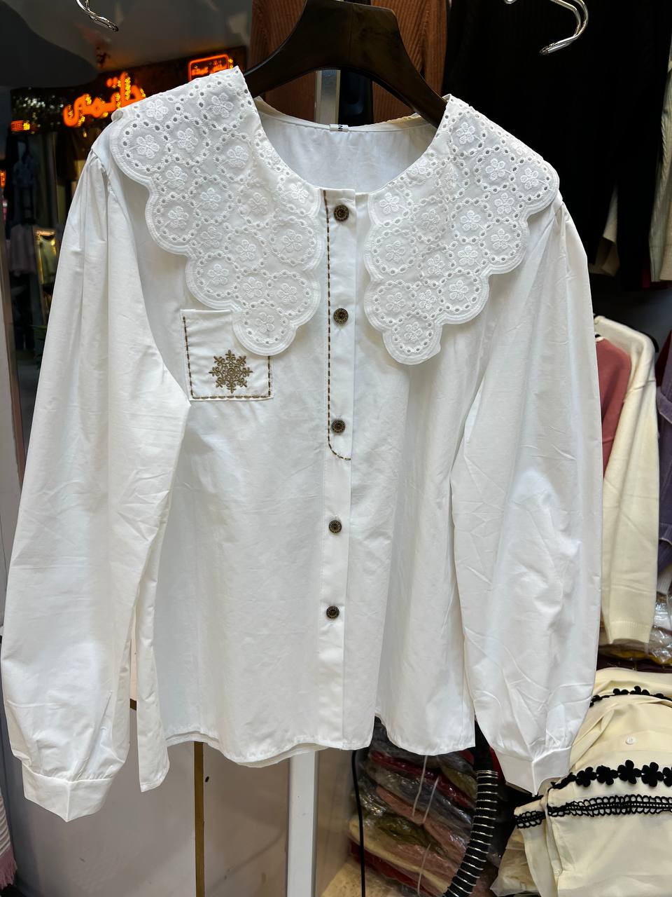 شومیز نخ کتان زنانه کد 418723