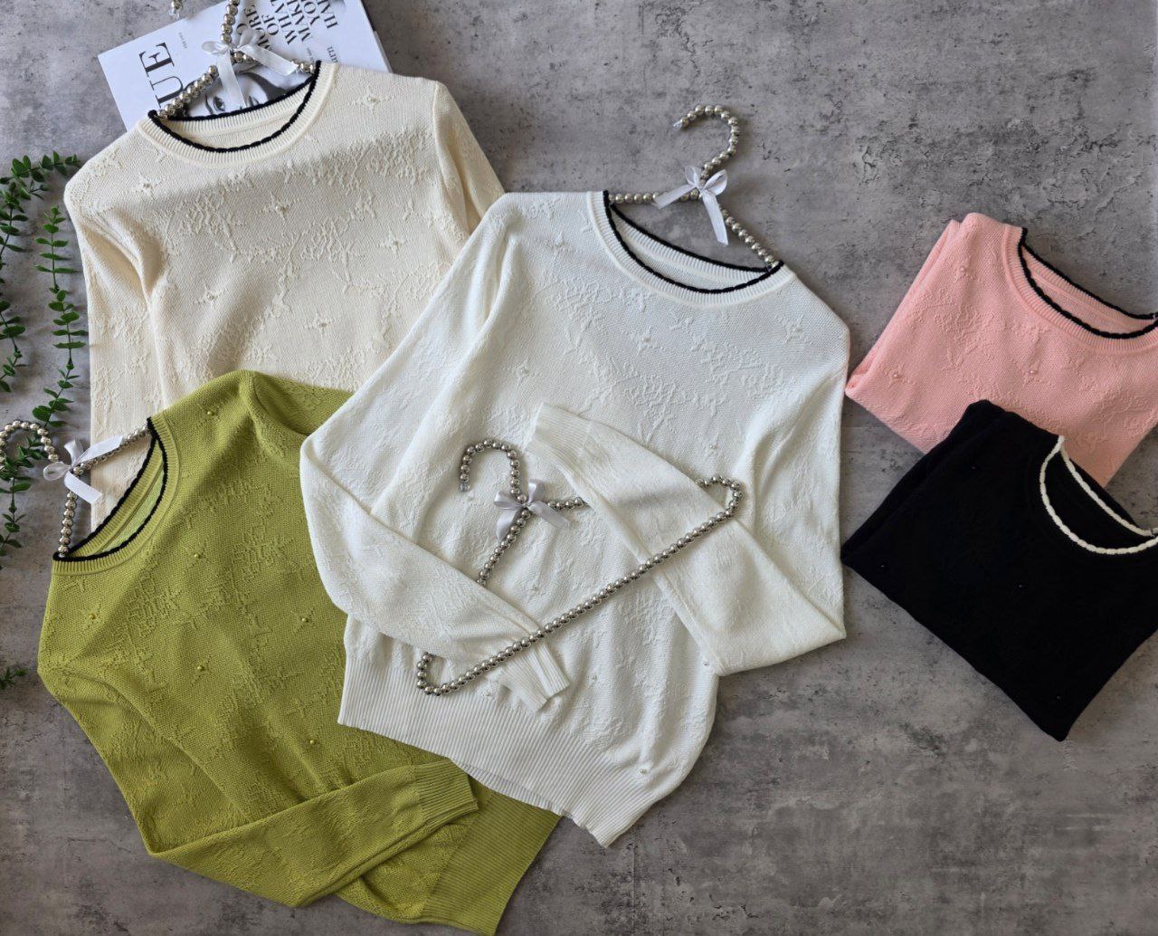 بلوز بافت برجسته مجلسی زنانه کد 418754