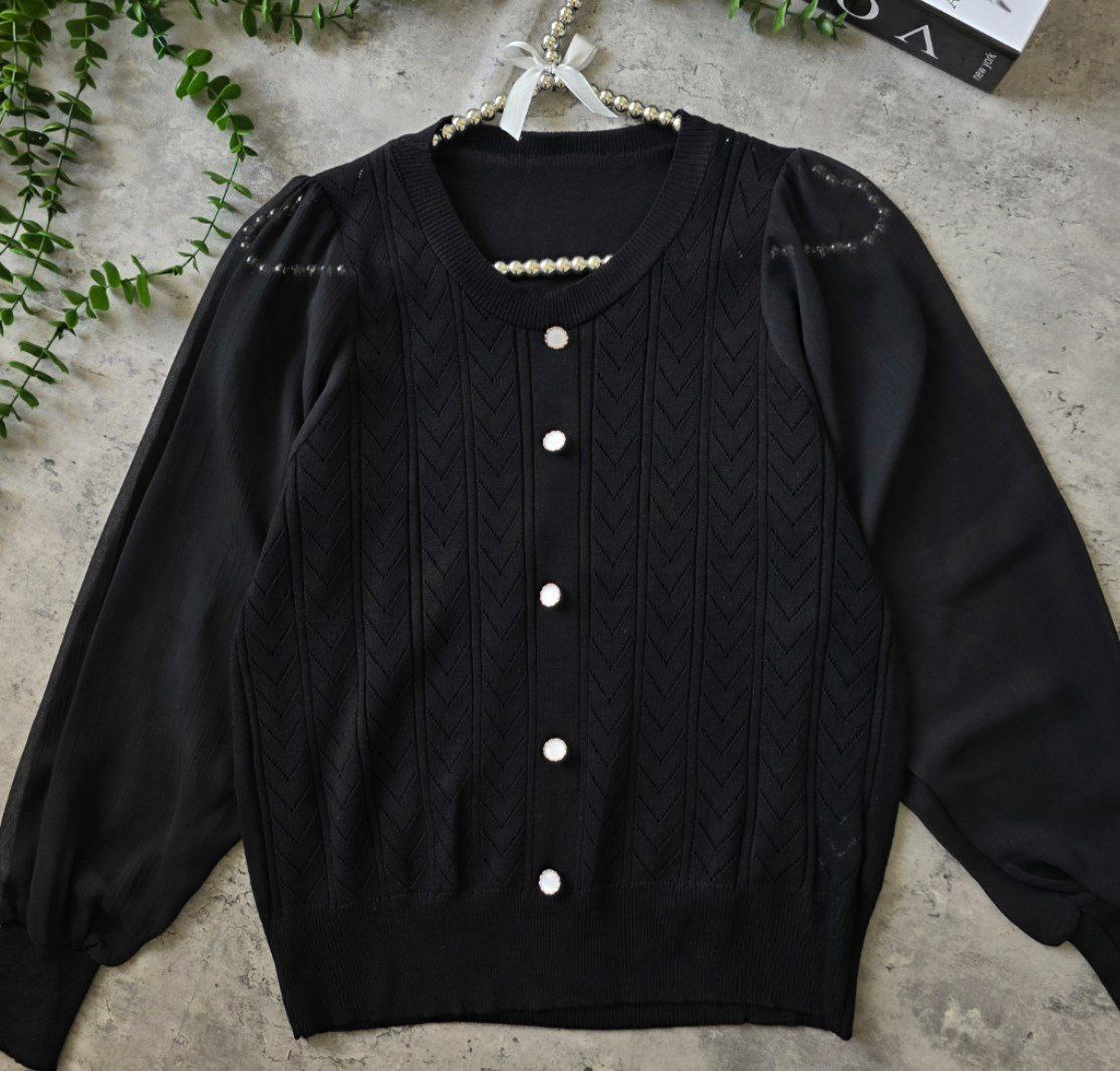 بلوز بافت مجلسی زنانه کد 418755