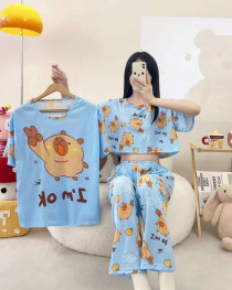 ست سه تیکه تیشرت کراپ شلوار دخترانه کد 418791