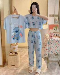 ست سه تیکه تیشرت کراپ شلوار دخترانه کد 418793