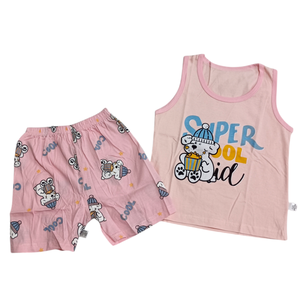 ست شورت و رکابی وارداتی طرح هاپو کد 2205655