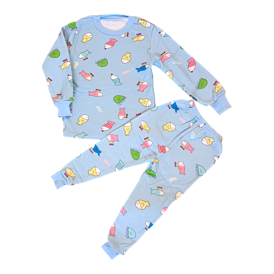 ست بلوز و شلوار گرم وارداتی طرح ماهی کد 2205649