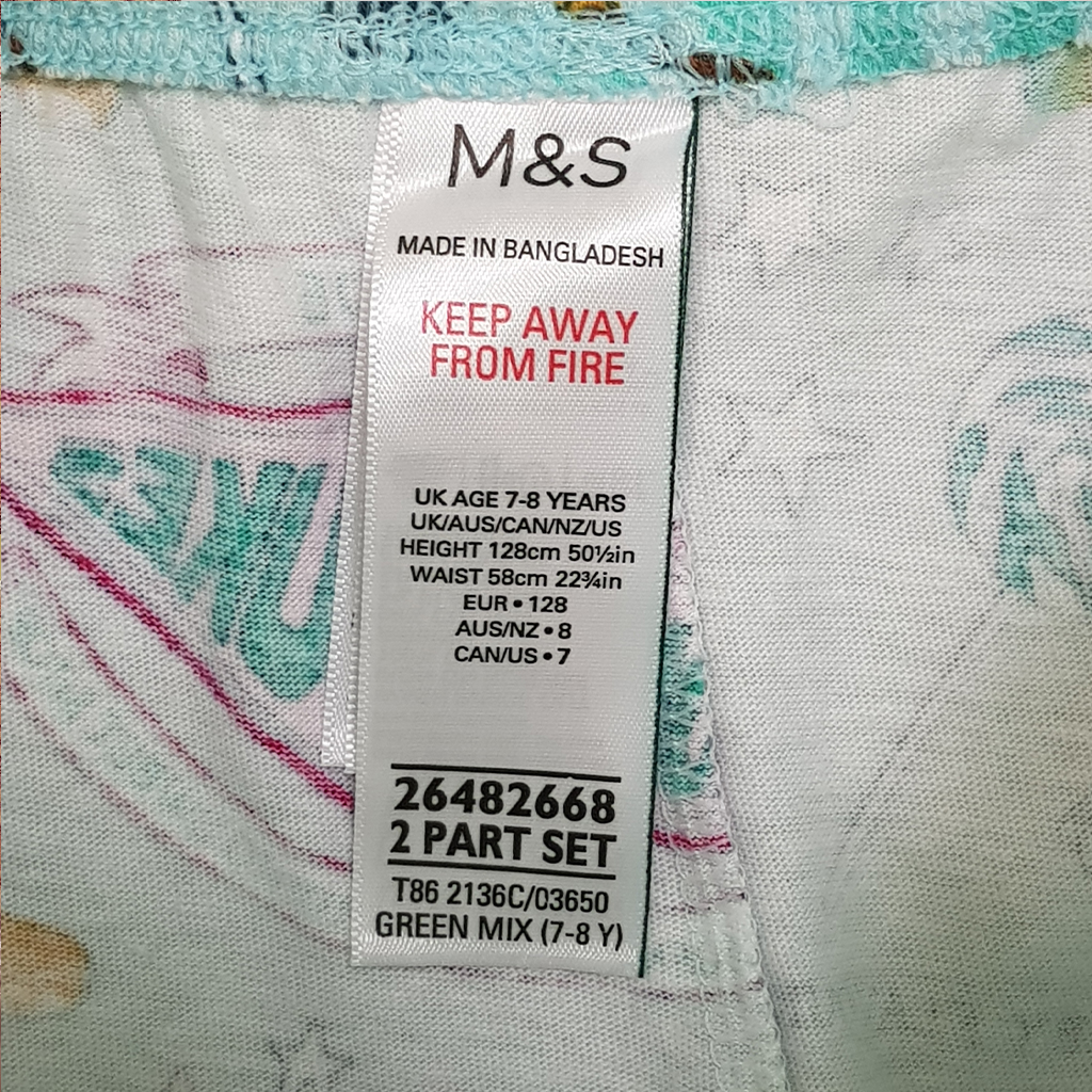 ست دخترانه 29430 سایز 6 تا 12 سال مارک M&S