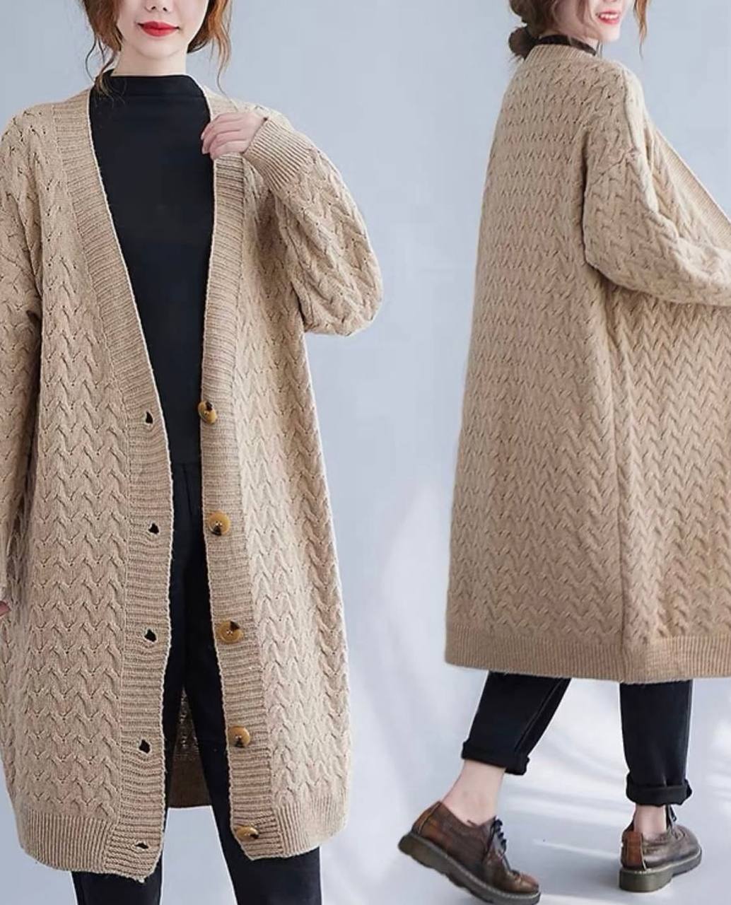 مانتو بافت زنانه کد 418847