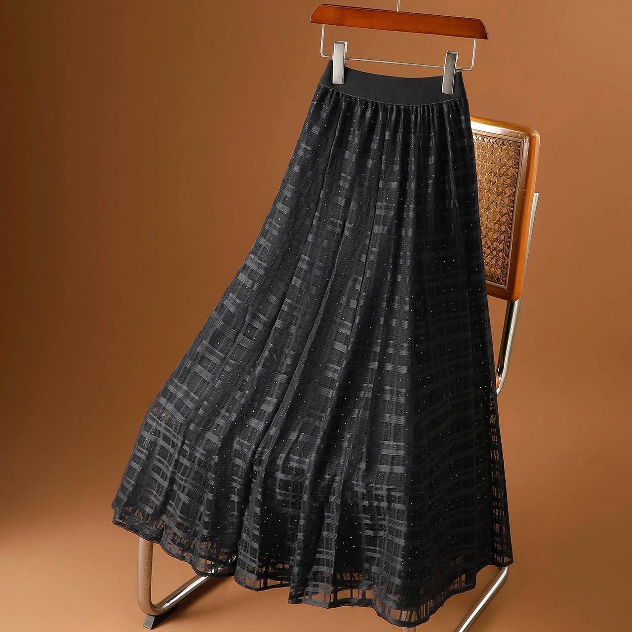 دامن تور نگین دار زنانه کد 418878