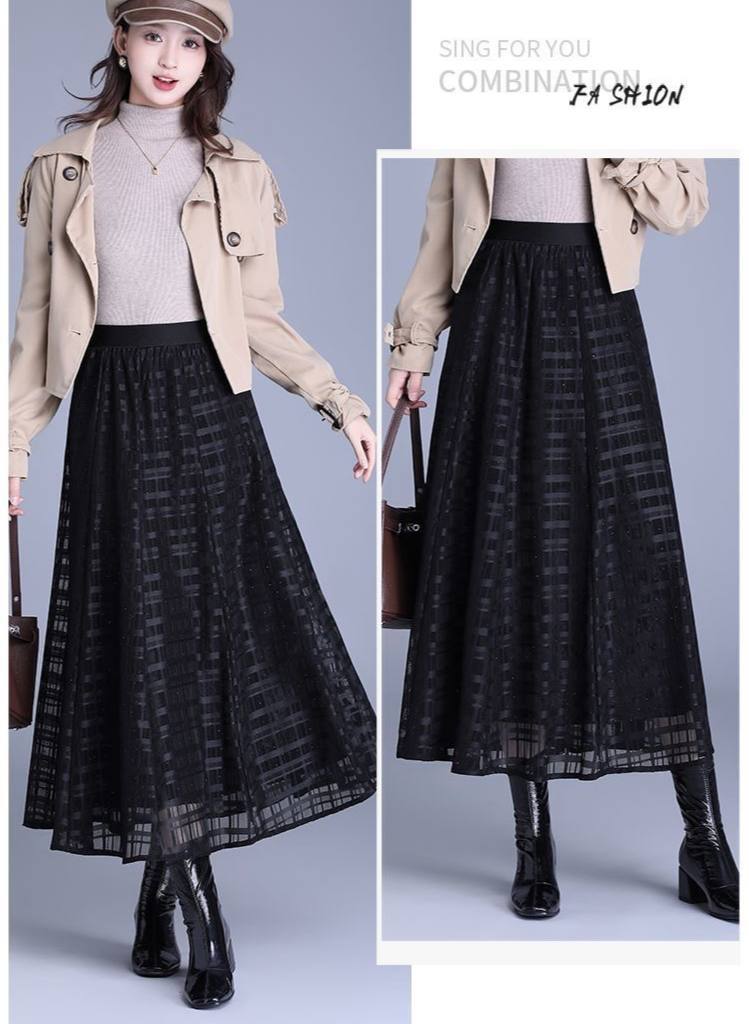 دامن تور نگین دار زنانه کد 418878