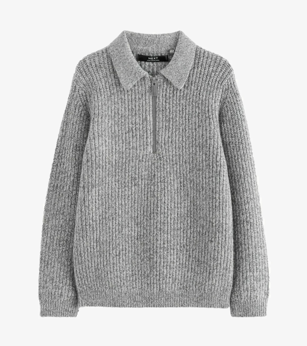 بافت یقه دار نیم زیپ پسرانه 30135 سایز 12 ماه تا 16 سال مارک NEXT