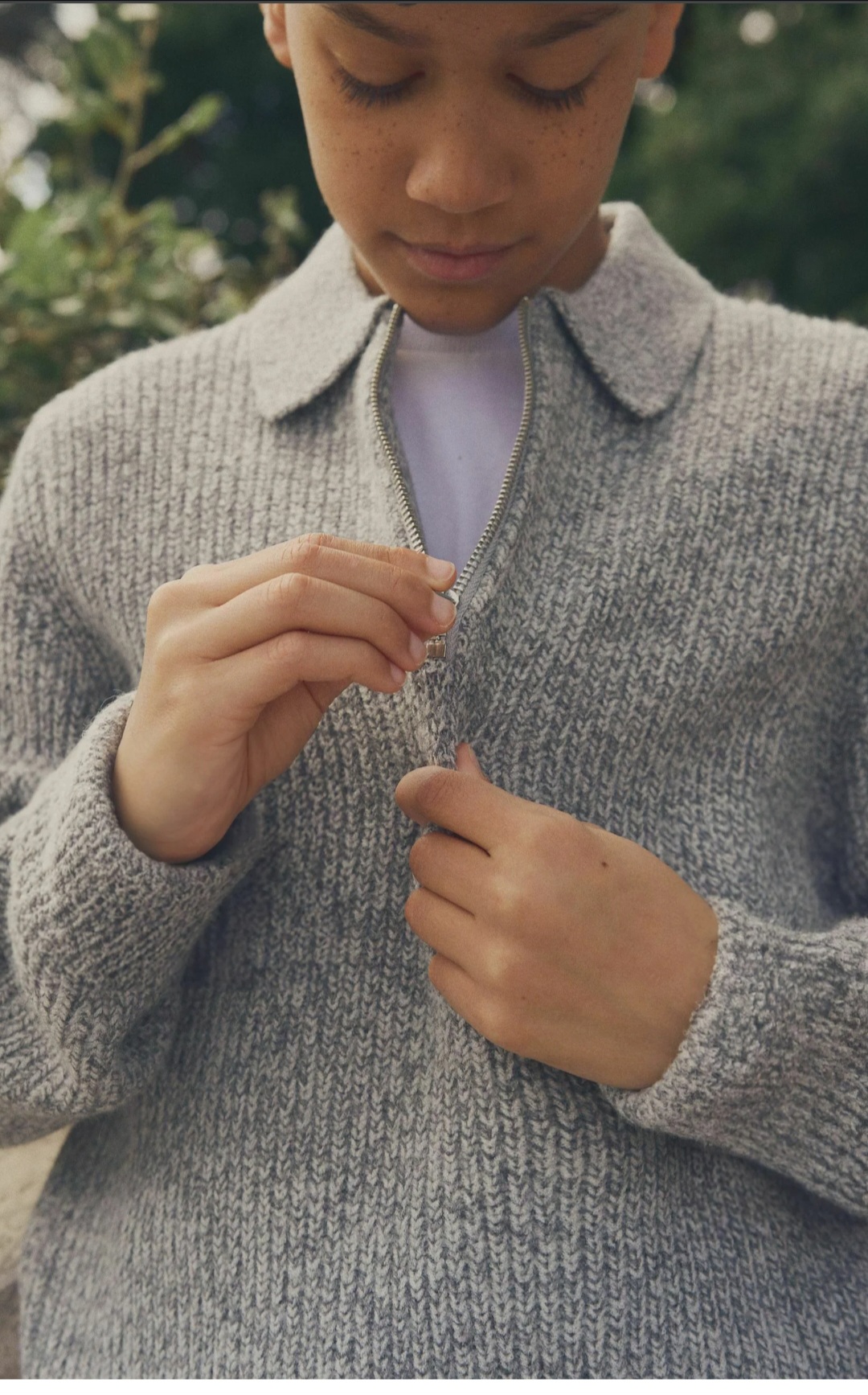 بافت یقه دار نیم زیپ پسرانه 30135 سایز 12 ماه تا 16 سال مارک NEXT