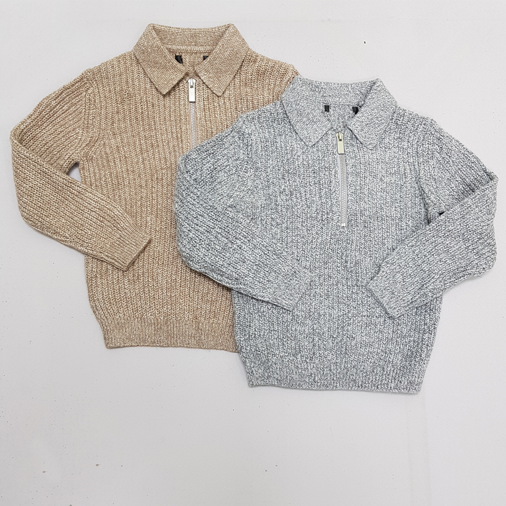 بافت یقه دار نیم زیپ پسرانه 30135 سایز 12 ماه تا 16 سال مارک NEXT   *