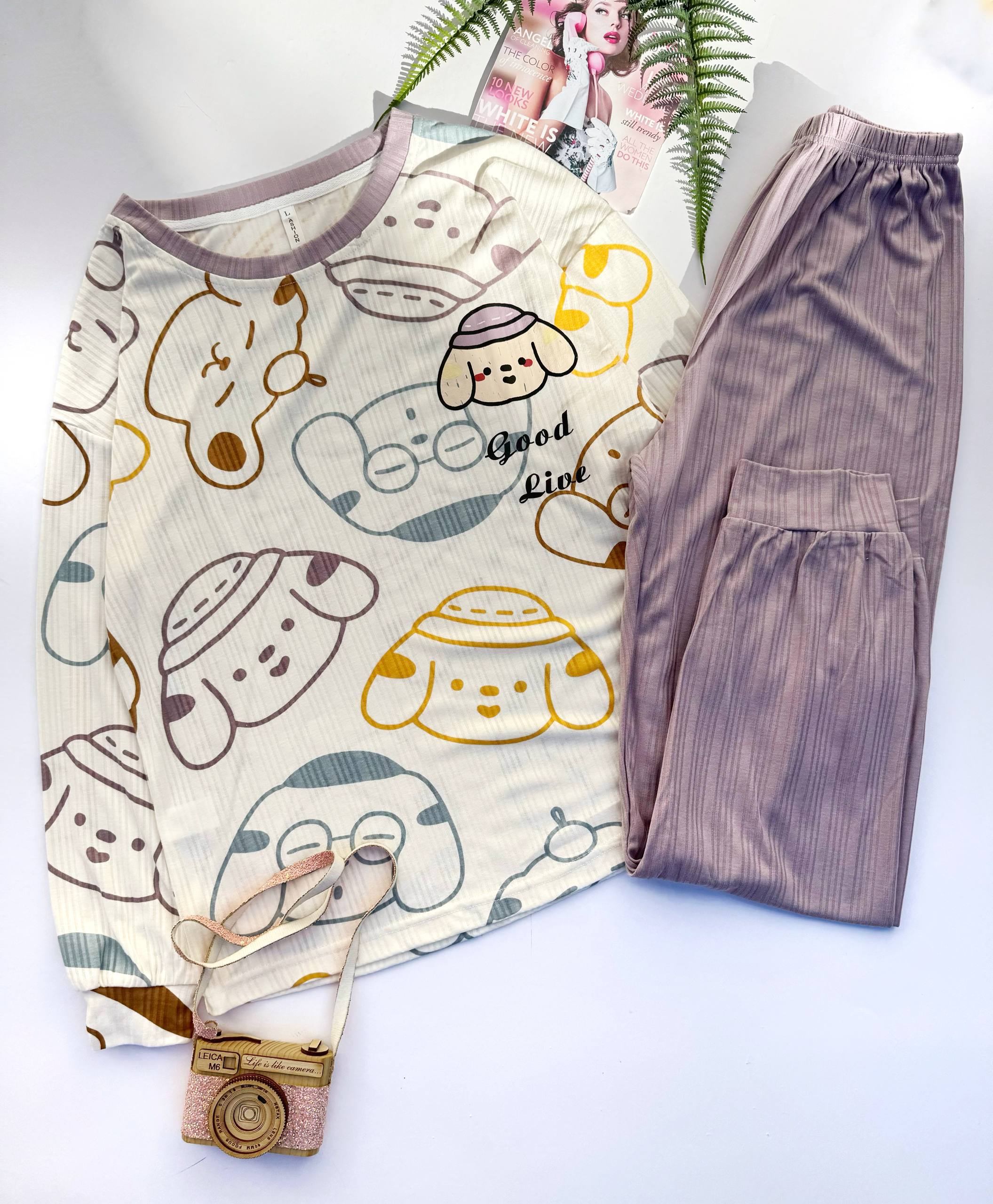 ست دو تیکه نخی دخترانه کد 419079