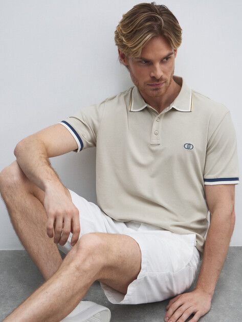 تی شرت یقه دار مردانه 30368 کد 2 مارک liu jo