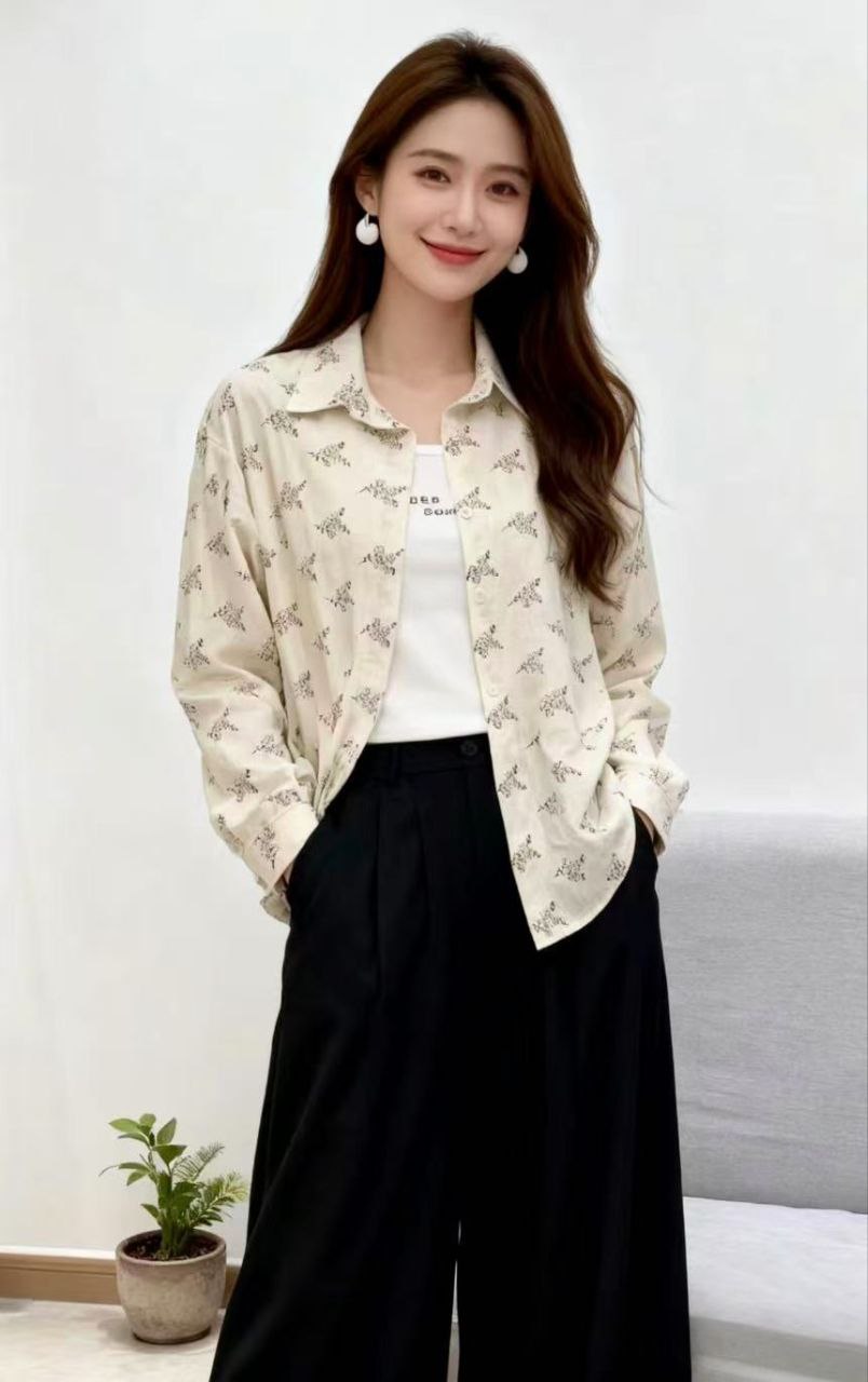 شومیز مجلسی گلدار نخی زنانه کد 419340