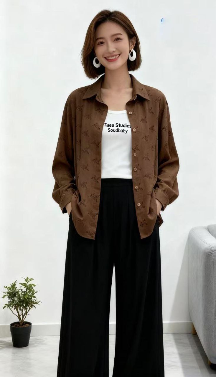 شومیز مجلسی گلدار نخی زنانه کد 419340