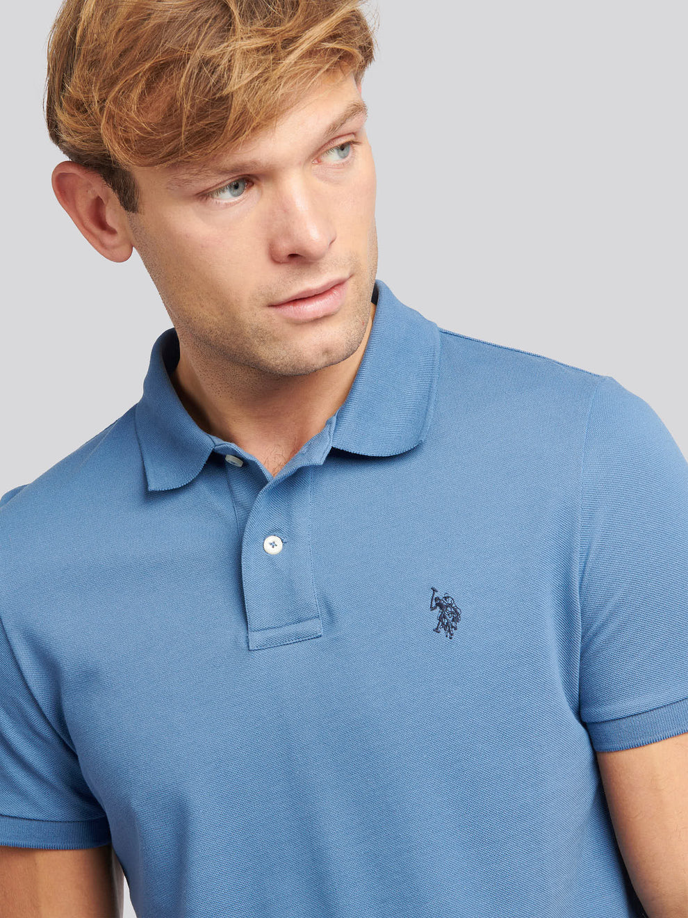 تی شرت یقه دار مردانه 30364 مارک US POLO ASSN