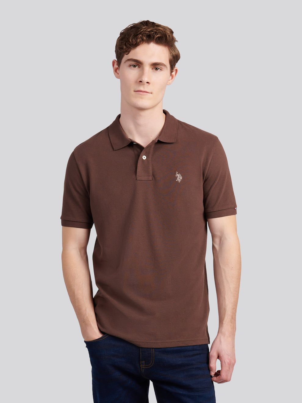 تی شرت یقه دار مردانه 30364 مارک US POLO ASSN