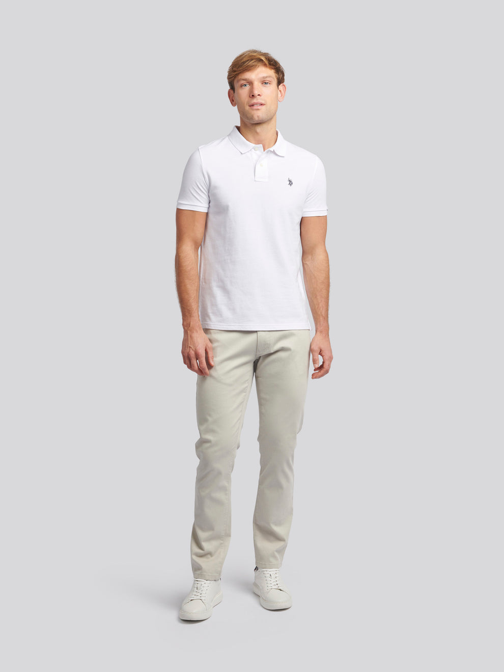 تی شرت یقه دار مردانه 30364 مارک US POLO ASSN