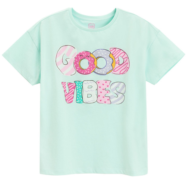 تی شرت دخترانه 30541 سایز 10 تا 15 سال مارک COOL CLUB