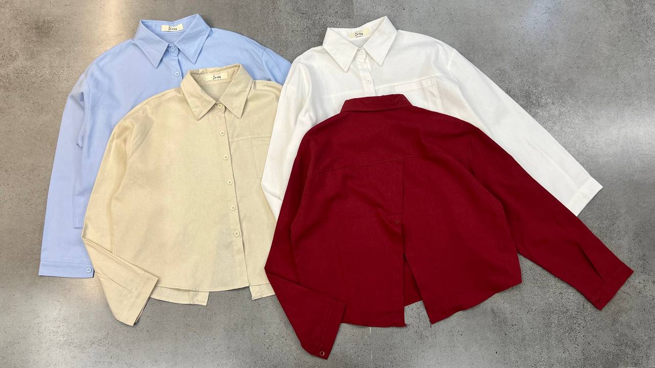 شومیز کراپ لینن زنانه کد 419366