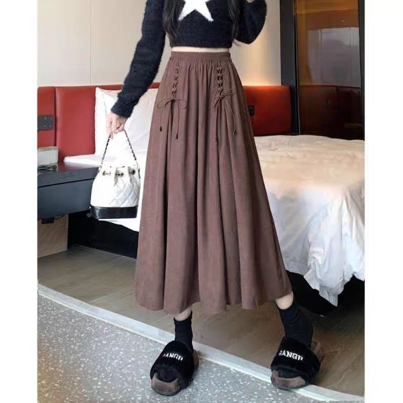 دامن مخمل کبریتی زنانه کد 419372