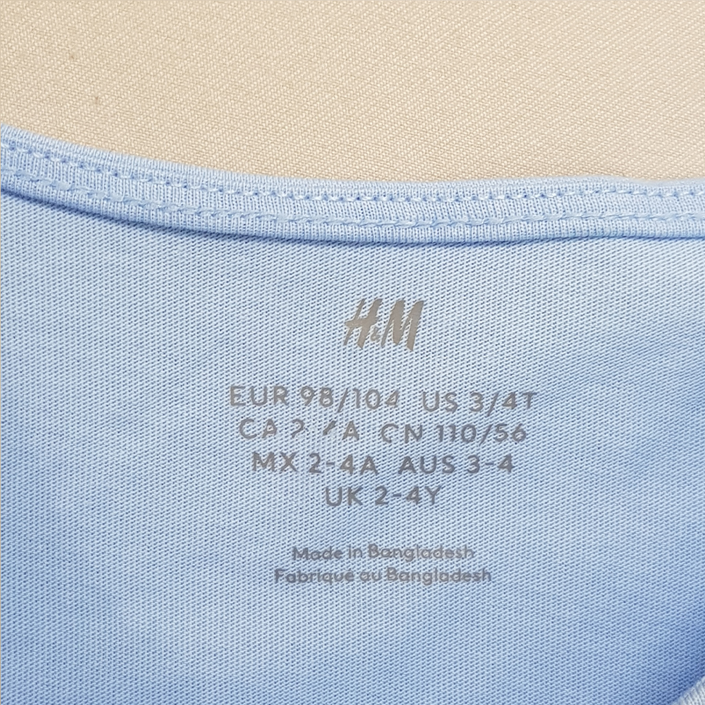 تی شرت دخترانه 30724 سایز 1.5 تا 12 سال مارک H&M