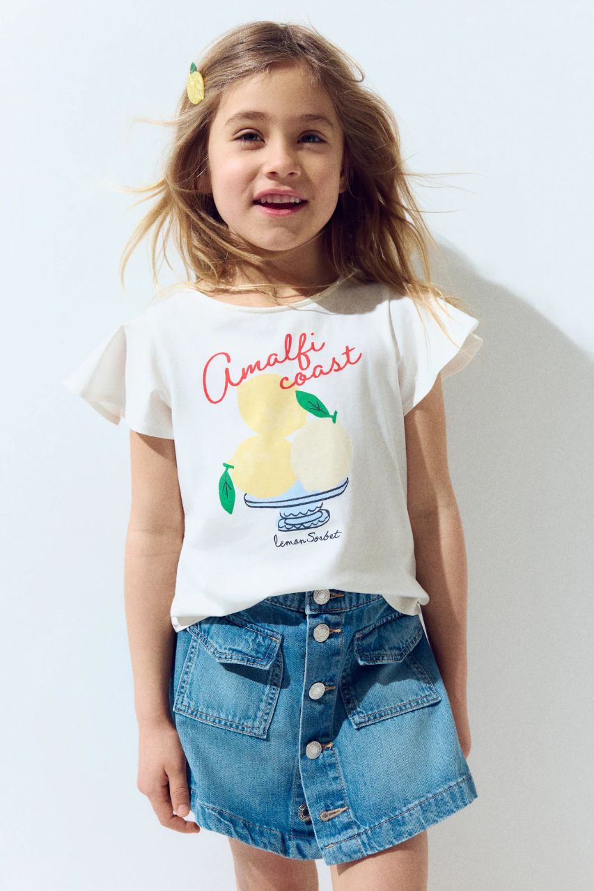 تی شرت دخترانه 30724 سایز 1.5 تا 12 سال مارک H&M