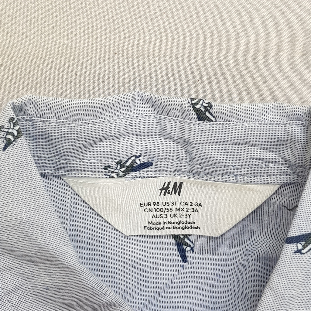 پیراهن پسرانه 30798 سایز 2 تا 10 سال کد 6 مارک H&M