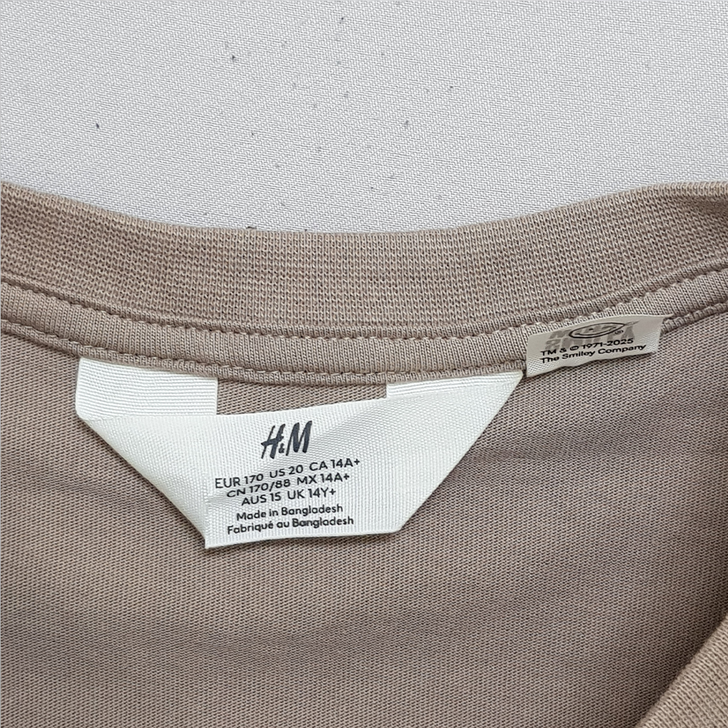 تی شرت دخترانه 30822 سایز 9 تا 15 سال مارک H&M