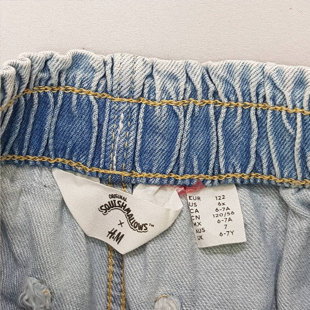 شلوارک جینز دخترانه 30867 سایز 4 تا 12 سال مارک H&M