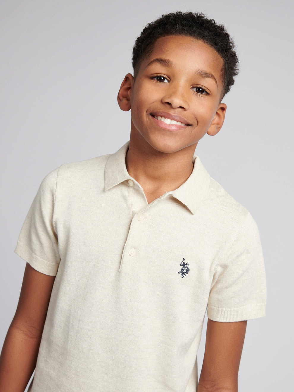 تی شرت یقه دار پسرانه 31060 سایز 4 تا 18 سال مارک US POLO ASSN