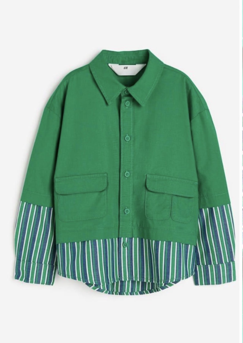 پیراهن پسرانه 31213 سایز 1.5 تا 10 سال مارک H&M