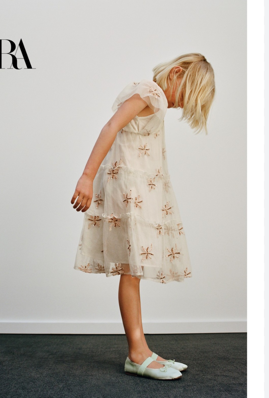 سارافون دخترانه 31571 سایز 6 تا 14 سال مارک ZARA