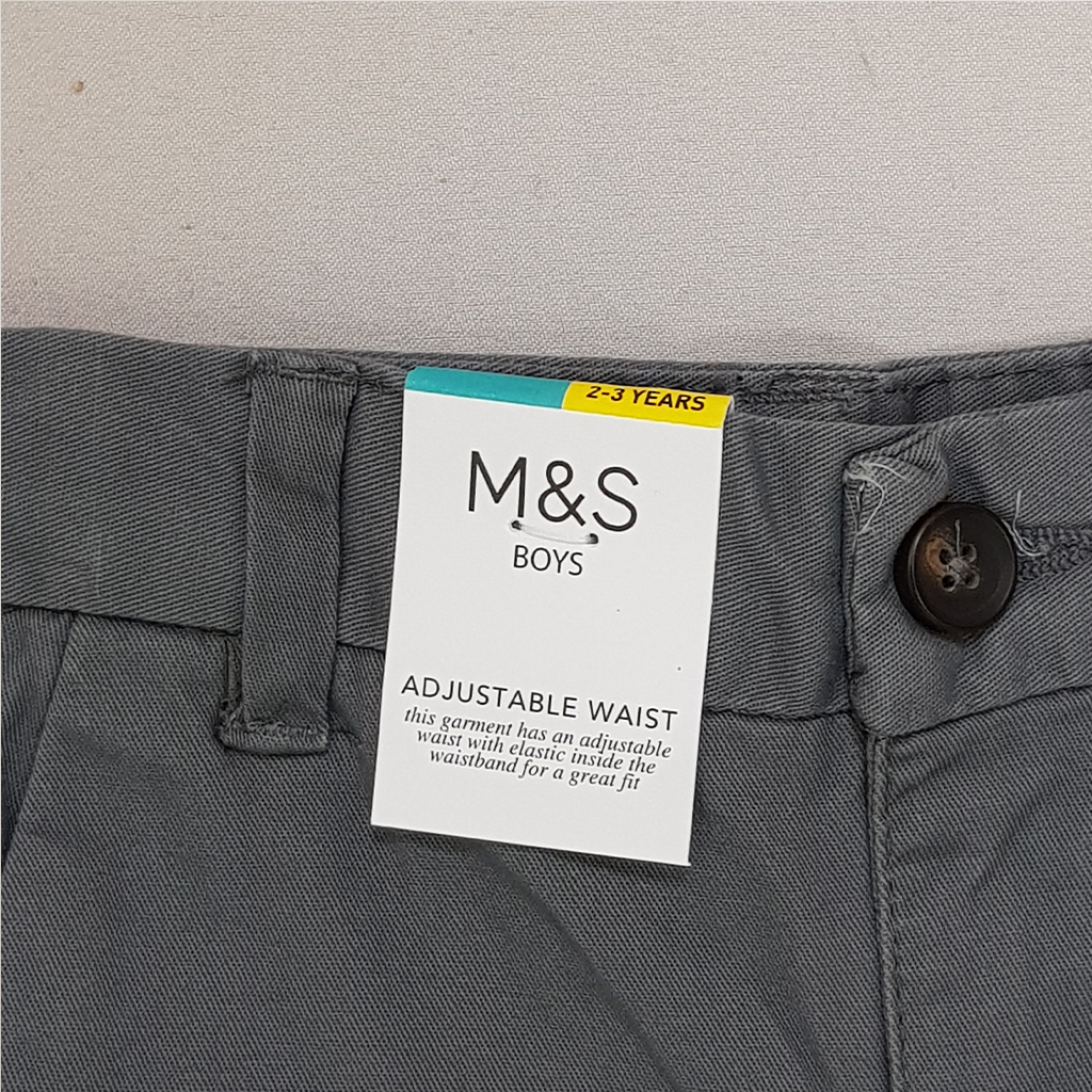 شلوار کتان پسرانه 31724 سایز 2 تا 12 سال کد 3 مارک M&S