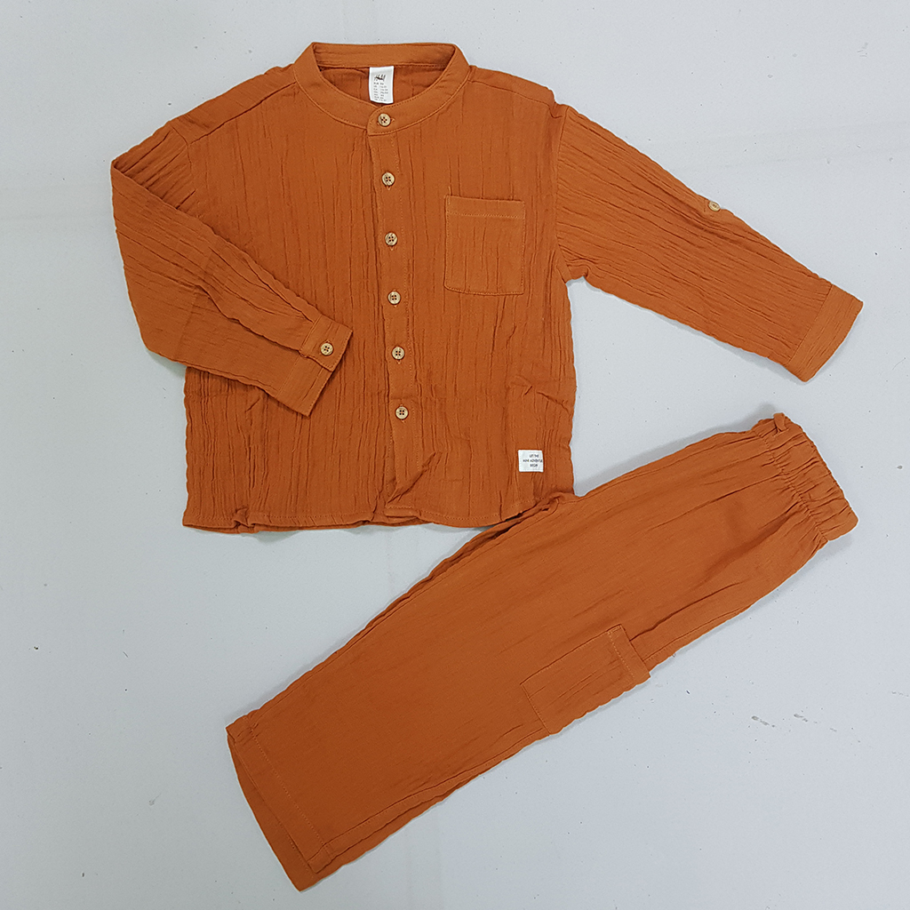 ست پیراهن و شلوار پسرانه 31741 سایز 9 ماه تا 6 سال مارک H&M