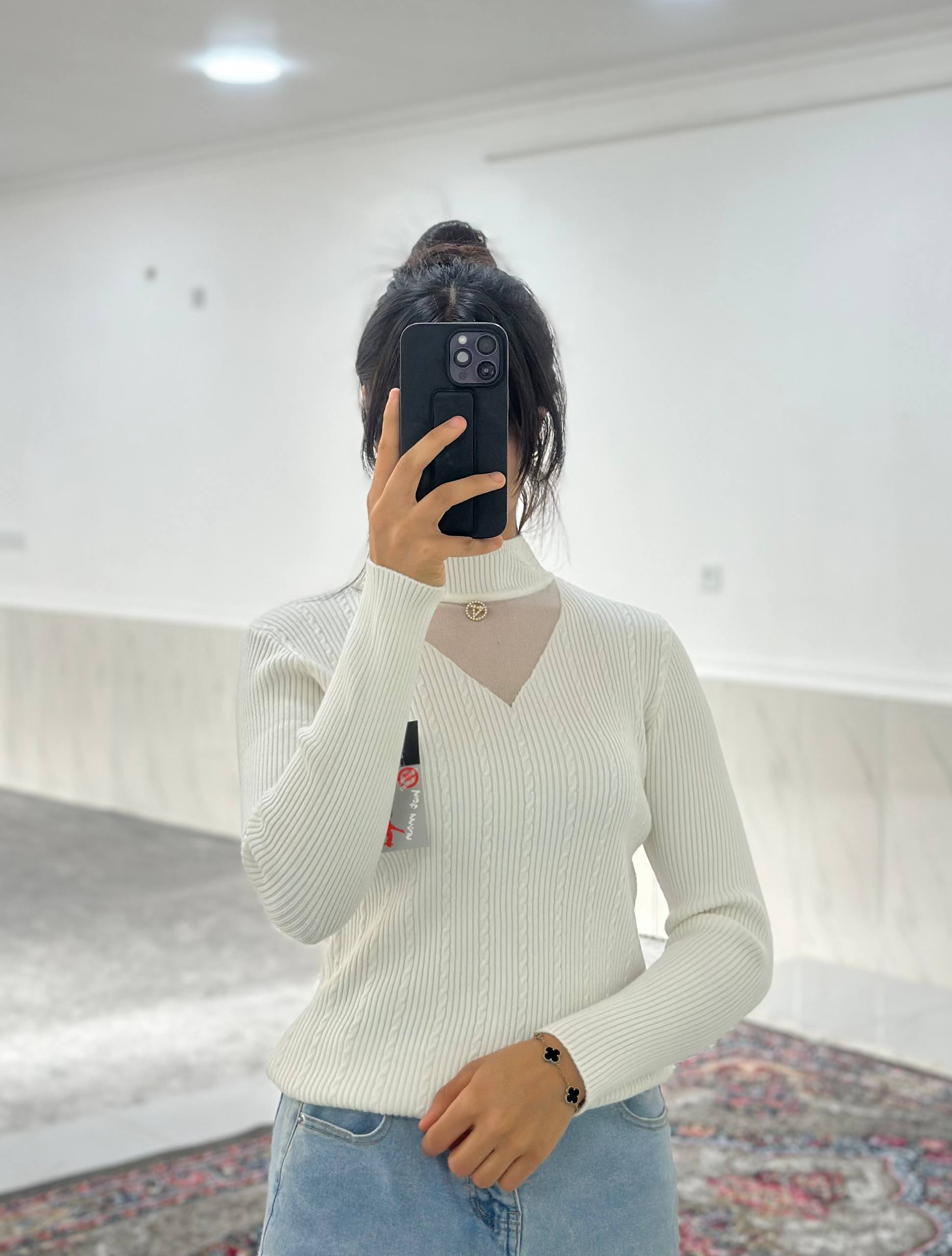 بلوز بافت زنانه کد 420418