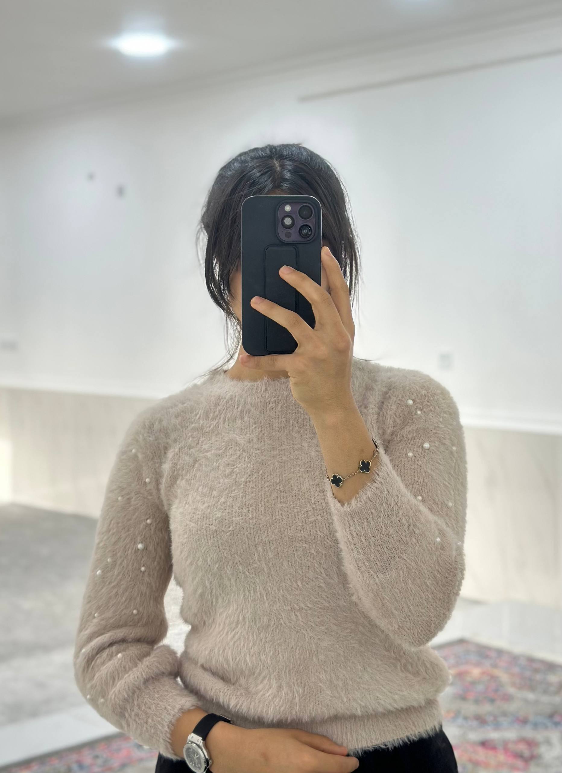 بلوز خز دار زنانه کد 420422
