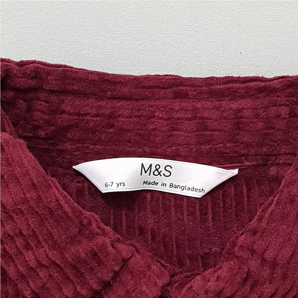 پیراهن مخمل پسرانه 31825 سایز 6 تا 16 سال مارک M&S