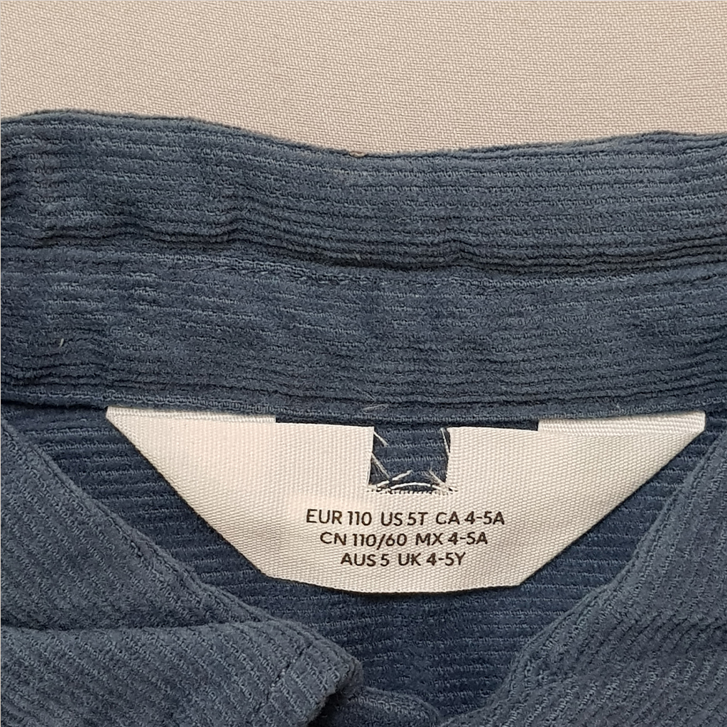 پیراهن مخمل پسرانه 31827 سایز 1.5 تا 11 سال مارک H&M