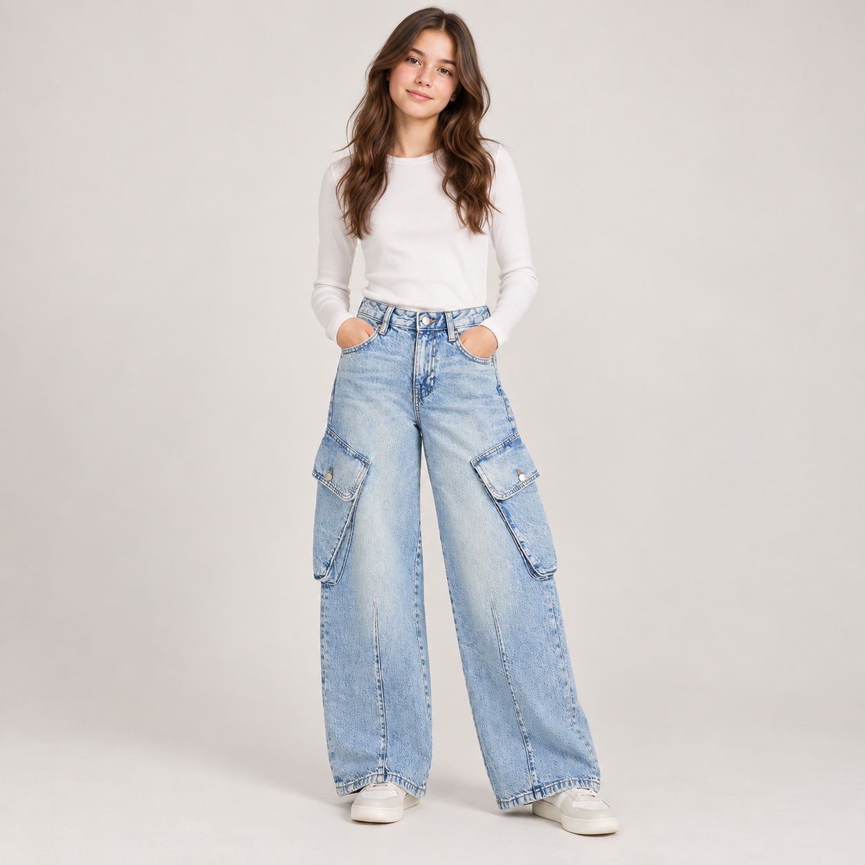 شلوار جینز دخترانه 31810 سایز 6 تا 16 سال مارک ZARA