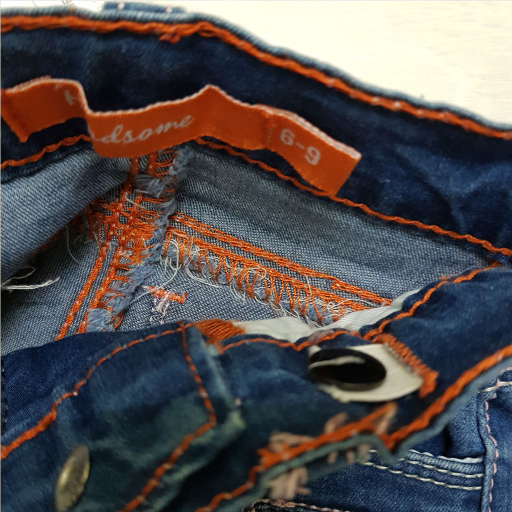 شلوارک جینز دخترانه 110243 سایز 6 تا 36 ماه مارک Denim