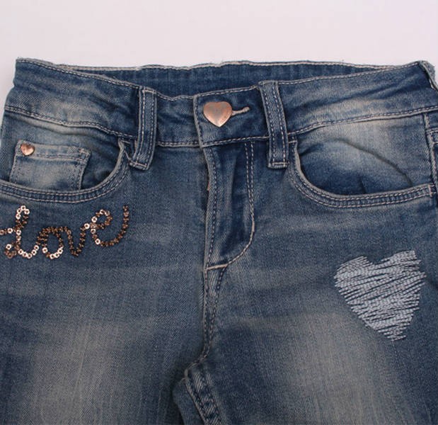 شلوار جینز دخترانه 110295 سایز 3 تا 10 سال مارک DENIM