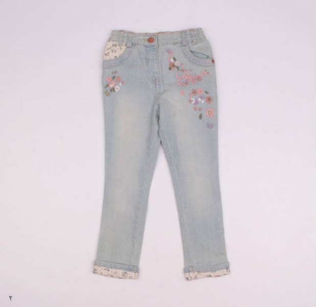 شلوار جینز دخترانه 110291 سایز 1.5 تا 4 سال 