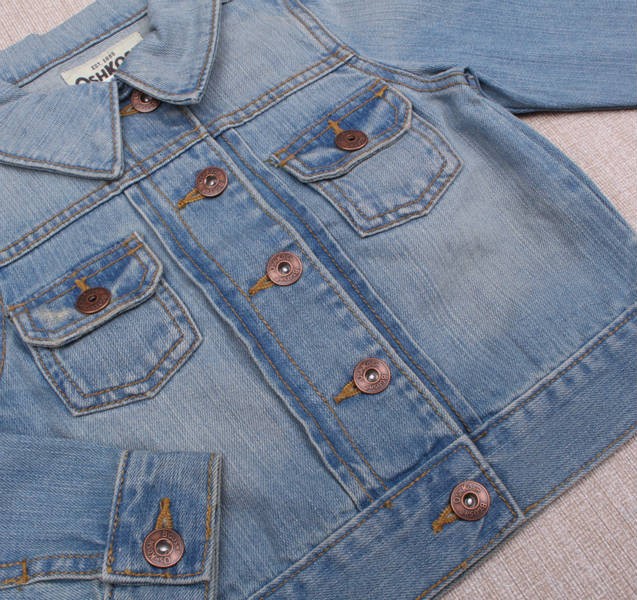 پیراهن جینز پاییزه 110768 سایز 4 تا 12 سال مارک OSHKOSH