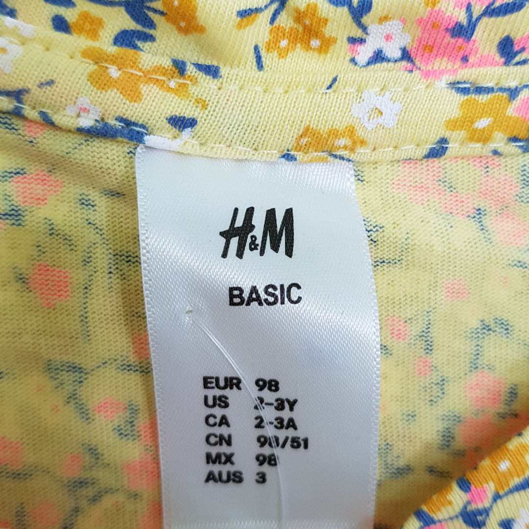 ست دخترانه 24208 سایز 2 تا 8 سال مارک H&M