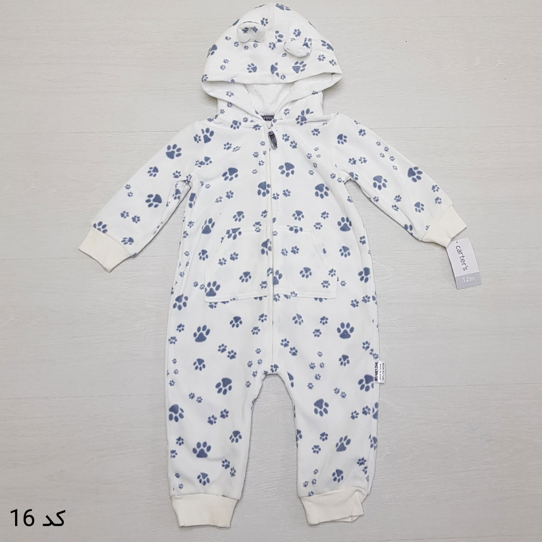 سرهمی کلاه دار 26115 سایز 12 تا 24 ماه کد 16 مارک Carters