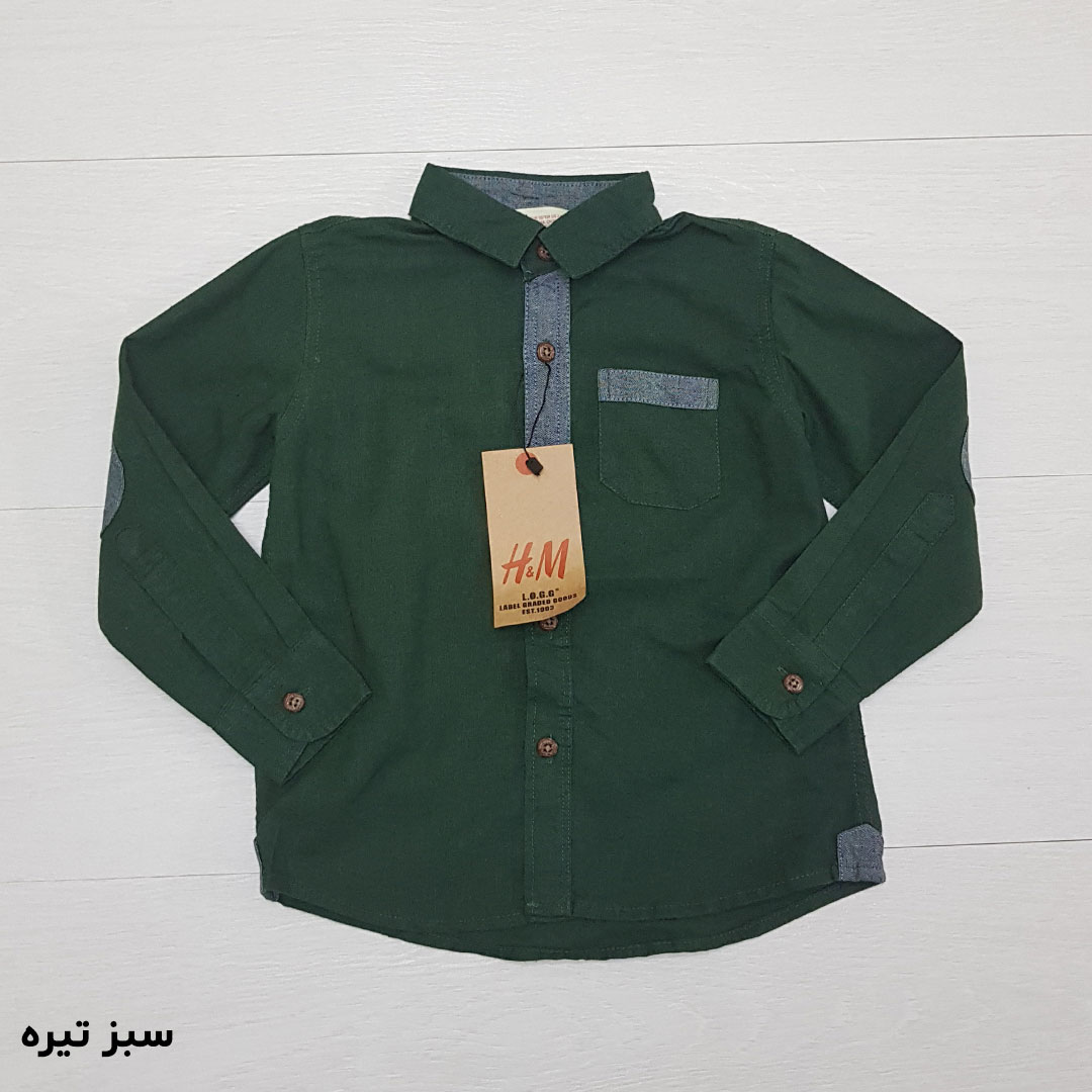 پیراهن پسرانه 25619 سایز 1.5 تا 8 سال مارک H&M   *