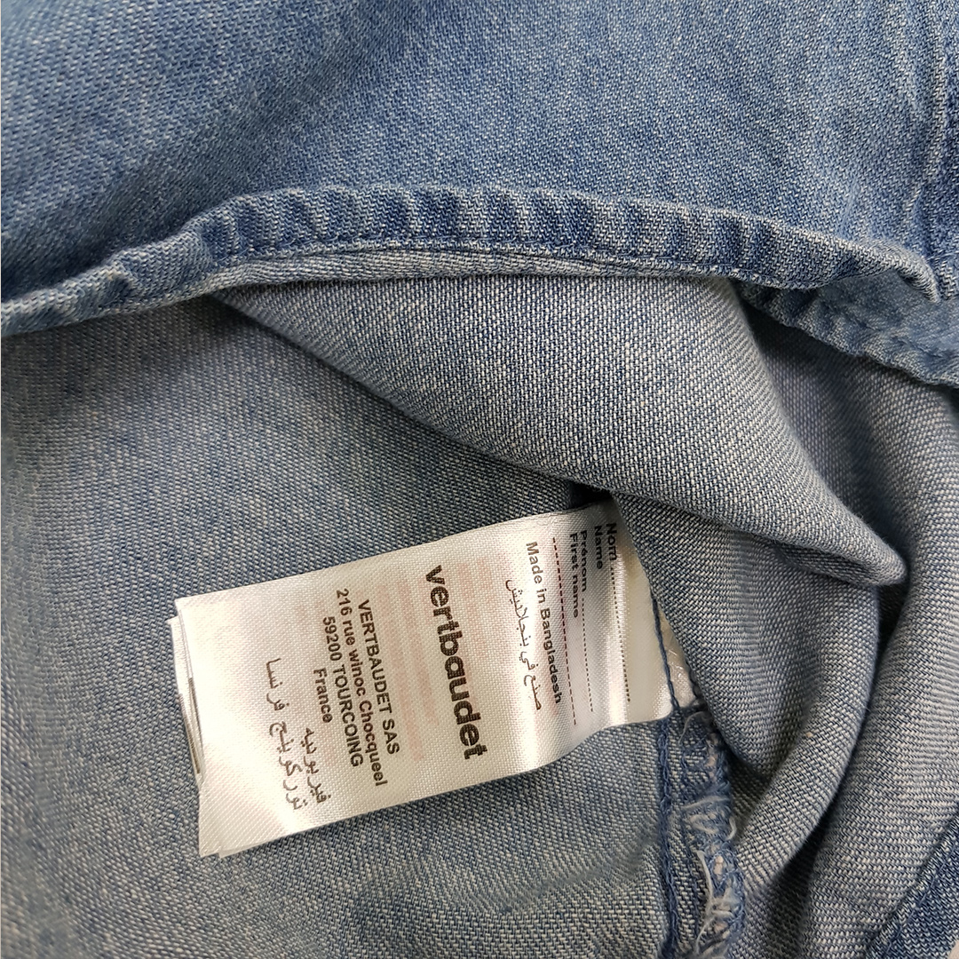 پیراهن جینز دخترانه 29889 سایز 2 تا 12 سال مارک VERT BAUDET   *
